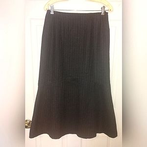 Harve' Benard pinstripe wool long skirt